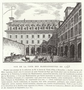 Hof des Madelonnettes-Klosters, Paris, 1793 von French School
