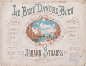 Einband für die Partitur des Donauwalzers