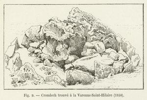 Cromlech gefunden in Varenne-Saint-Hilaire, 1858