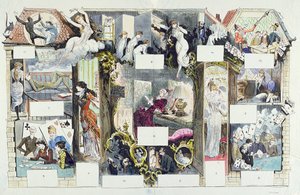 Querschnitt eines Pariser Hauses, Illustration aus La Vie Parisienne, ca. 1875 von French School