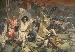 Zyklon in Mayotte, Illustration aus Le Petit Journal: Supplement illustre, 1898