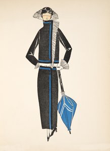Tageskleid, aus einer Sammlung von Modeplatten