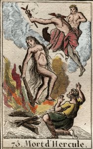 Tod und Apotheose des Herkules. Aus „Mythologie der Jugend“ von Pierre Blanchard 1803.