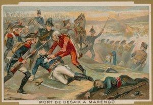 Tod von General Desaix in der Schlacht bei Marengo, 1800