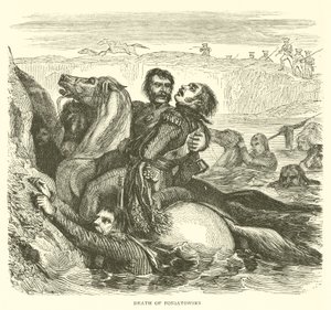 Der Tod von Poniatowski (Gravur)