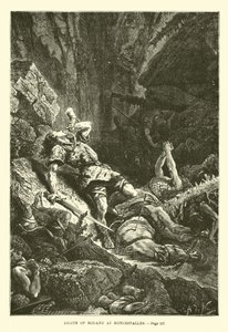 Tod von Roland in Roncesvalles von French School