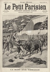Tod des spanischen Stierkämpfers El Tito, Perpignan, Frankreich von French School