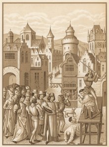 Enthauptung von Guillaume de Pommiers von French School