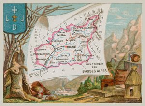 Departement Basses-Alpes in Südfrankreich