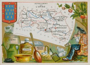 Département Orne in Nordwestfrankreich von French School