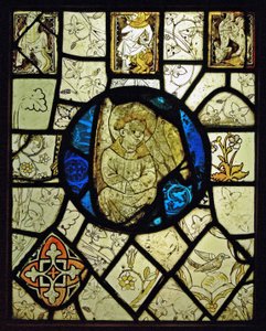 Darstellung von Grisaille mit Grotesken und einem Engel; Normandie