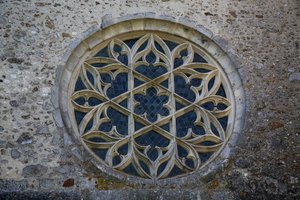 Darstellung des Rosettenfensters an der Ostwand des südlichen Querschiffs