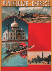 Entwurf für ein Plakat, das den Peninsular Express bewirbt, frühes 20. Jh. von French School