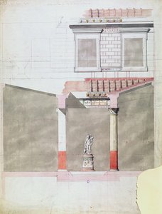 Entwurf für das Atrium des pompejanischen Palastes von Prinz Napoleon III (1808-73) von French School