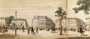 Detail eines Panoramas des Boulevard des Italiens, ca. 1840 von French School