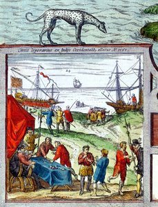 Detailansicht des Hafens von Cadiz mit Handel mit Westindien