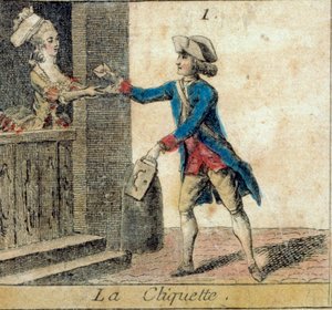 Detail des Spiels der Cree-Gans: die Ratsche