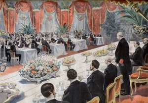 Abendessen für Führungskräfte des französischen Handels und der Industrie an der Pariser Börse von French School