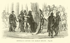 Divitiacus vor dem römischen Senat von French School