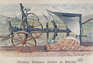 Doppelpflug Brabant, erfunden von Antoine Bajac, um 1900