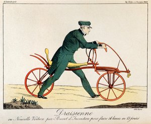 Draisienne, Vorläufer des Fahrrads, 1820