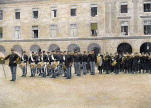 Trommeln, Trompeten und Musik - in „Album militaire“ - Legion der Garde von French School