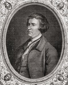 Edmund Burke, aus Histoire de la Revolution Francaise von Louis Blanc von French School