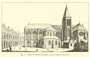 Kirche und Beinhaus des Tempels, im Jahr 1650, nach I. Sylvestre von French School