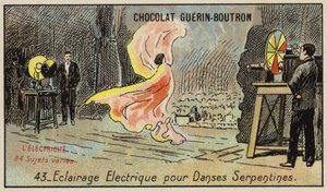Elektrische Beleuchtung für den Serpentinentanz von French School
