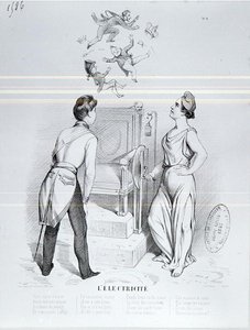 Elektrizität, Karikatur der Revolution von 1848