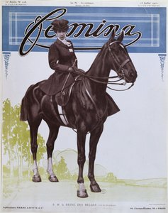 Elisabeth (1876-1965) Königin der Belgier, vom Titelblatt des Femina Magazins, 15. Juli 1910