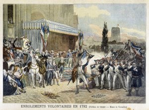 Einschreibung von Freiwilligen im Jahr 1792