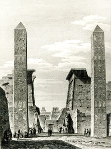 Eingang zum Luxor-Tempel, aus Voyage dans la Basse et dans la Haute-Egypte von Dominique Vivant Denon (1747-1825) 1802