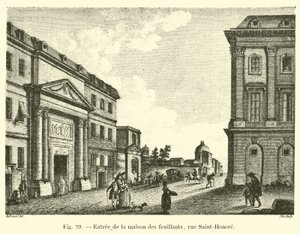 Eingang zum Haus der Feuillants, Rue Saint-Honoré von French School