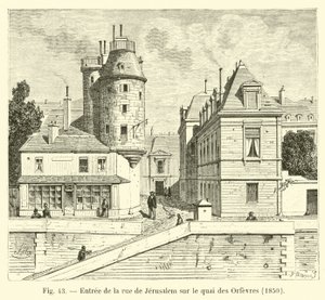 Eingang zur Rue de Jérusalem am Quai des Orfèvres, 1850