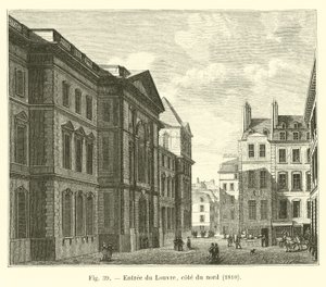 Eingang des Louvre, Nordseite, 1810 von French School