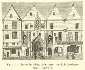 Eingang des Kollegs von Navarre, Rue de la Montagne-Sainte-Genevieve