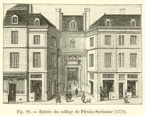 Eingang des Kollegs von Plessis-Sorbonne, 1779