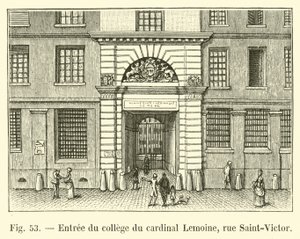 Eingang des Kollegs des Kardinals Lemoine, Rue Saint-Victor von French School