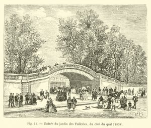 Eingang zum Garten der Tuilerien, von der Quai-Seite, 1858 von French School