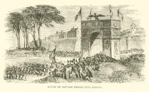 Einzug britischer Truppen in Lissabon (Gravur)