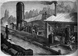 Versuch einer hydraulischen Schienenbahn, erfunden von Ingenieur Louis Dominique Girard in La Jonchere, Vendee von French School