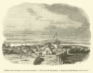 Französische Niederlassungen an der Küste von Guinea (Gravur)