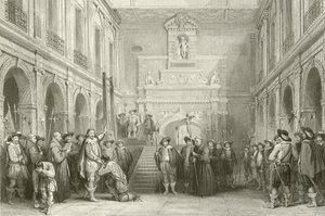 Hinrichtung von Montmorency im Hof des Hôtel de Ville, Toulouse, 30. Oktober 1632 von French School