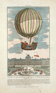 Erfahrung des aerostatischen Globus von MM. Charles und Robert im Jardin des Thuileries am 1. Dezember 1783, veröffentlicht 1783