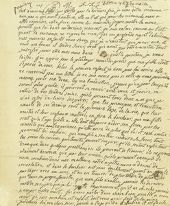 Faksimile des Testaments von Marie Antoinette von French School