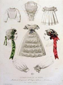 Modeplatte aus Le Moniteur de la Mode, 1854 von French School