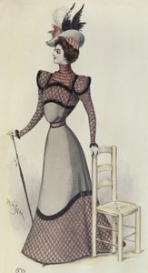 Modeplatte, Illustration aus La Nouvelle Mode, 1897 von French School