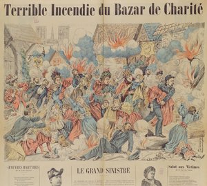 Brand im Bazar de la Charite, 4. Mai 1897 von French School