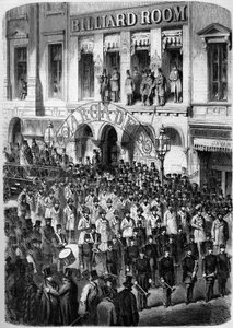 Feuerwehrleute in New York bereiten sich darauf vor, nach Washington zu reisen, um den neuen Präsidenten der Union zu beglückwünschen. von French School